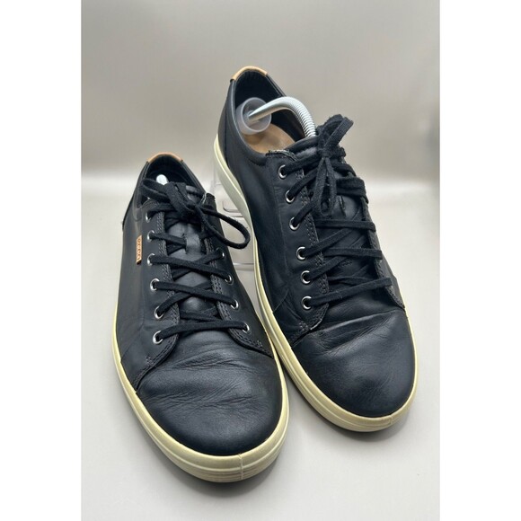 ECCO Soft 7 Craze Mens Casual Low Top Sneakers Black Leather  Size 45 US 11 - Picture 1 of 10